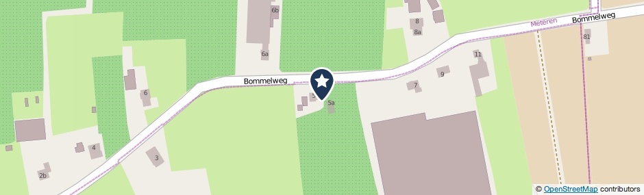 Kaartweergave Bommelweg in Est