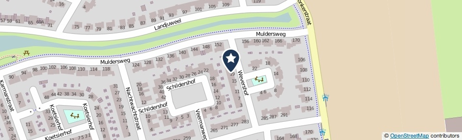 Kaartweergave Wevershof 21 in Etten-Leur
