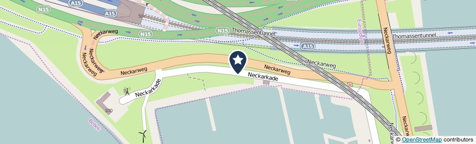 Kaartweergave Neckarkade in Europoort Rotterdam