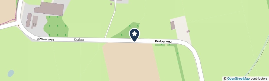 Kaartweergave Kraloerweg in Eursinge