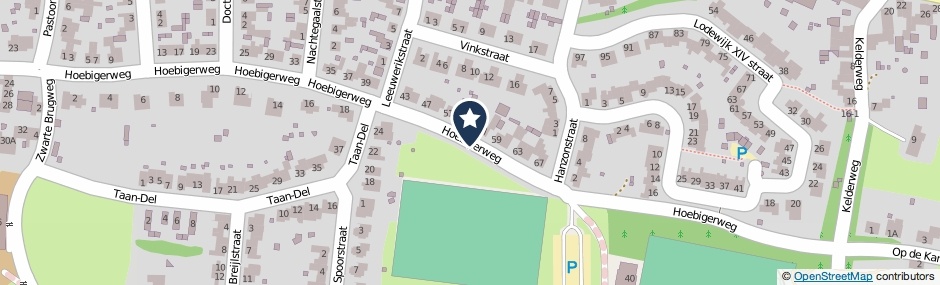 Kaartweergave Hoebigerweg in Eys