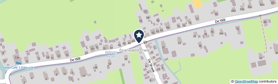 Kaartweergave De Wal in Feanwalden