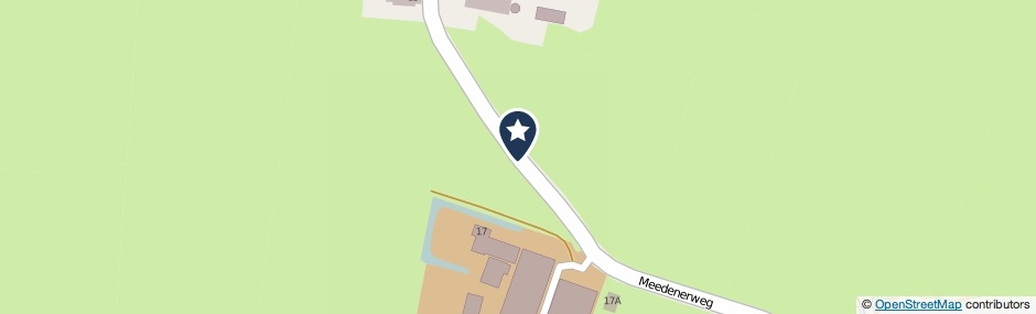 Kaartweergave Meedenerweg in Feerwerd