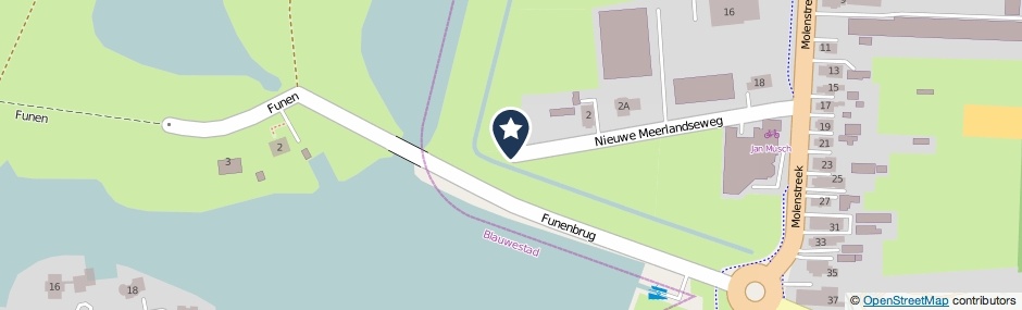 Kaartweergave Nieuwe Meerlandseweg in Finsterwolde