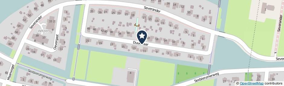 Kaartweergave Duukelaar in Franeker