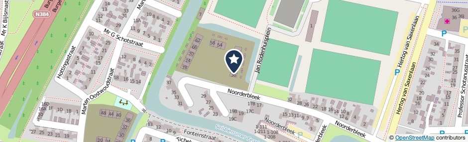 Kaartweergave Noorderbleek 38 in Franeker