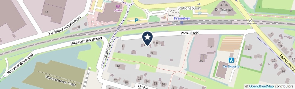 Kaartweergave Parallelweg 6 in Franeker