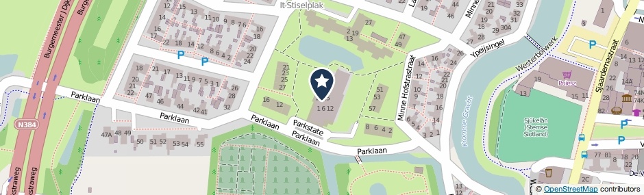 Kaartweergave Parkstate 21 in Franeker
