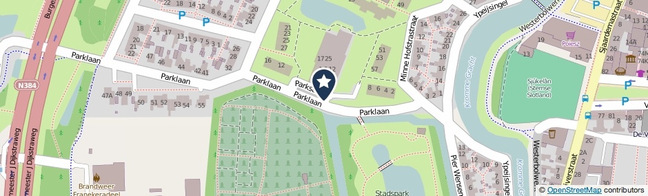 Kaartweergave Parkstate in Franeker