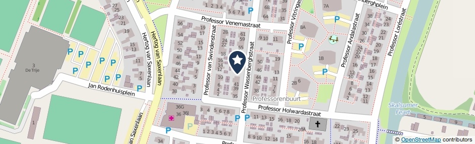 Kaartweergave Professor Wassenberghstraat 45 in Franeker