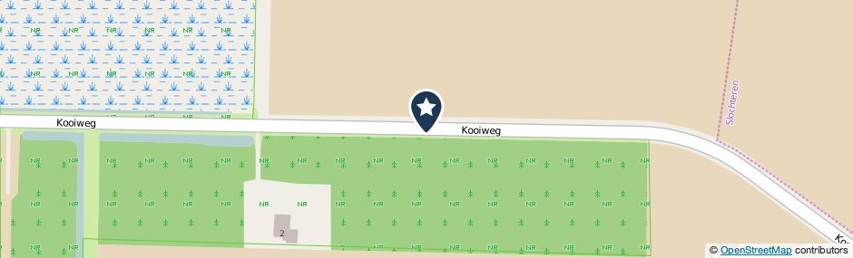 Kaartweergave Kooiweg in Froombosch