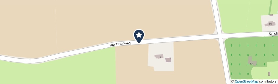 Kaartweergave Van 't Hoffweg in Gapinge