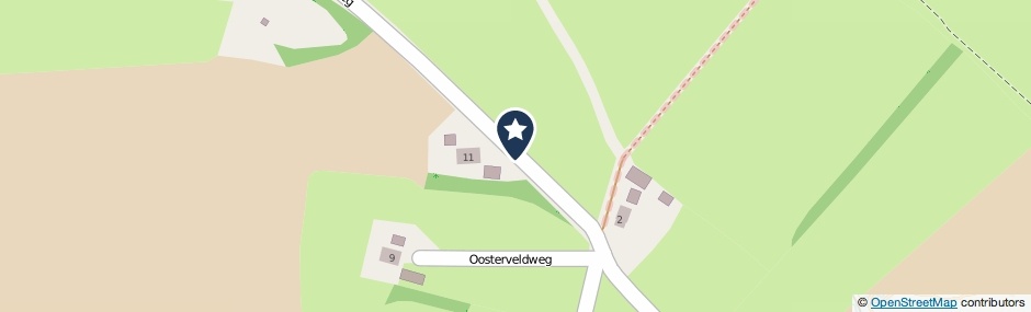 Kaartweergave Oosterveldweg in Geesteren (Gelderland)