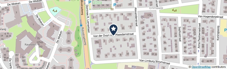 Kaartweergave Van Der Duyn Van Maasdamstraat in Geldermalsen