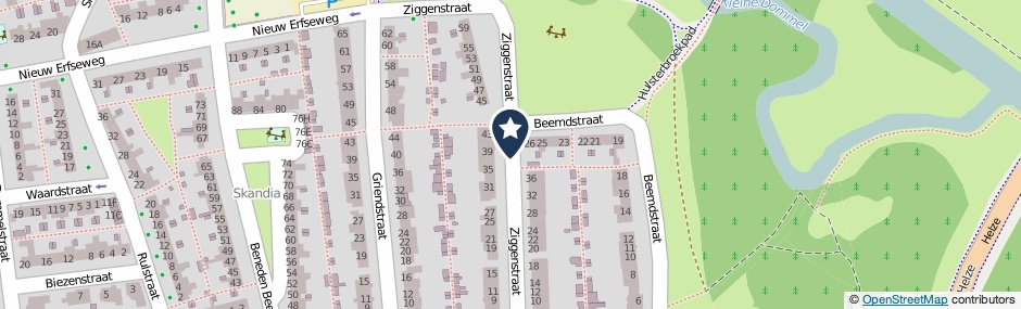 Kaartweergave Ziggenstraat in Geldrop