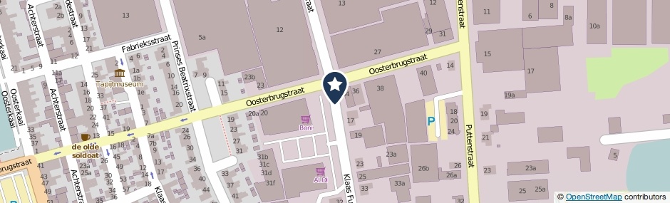 Kaartweergave Klaas Fuitestraat in Genemuiden
