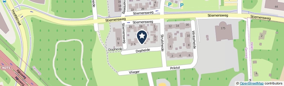 Kaartweergave Dopheide 3 in Gennep