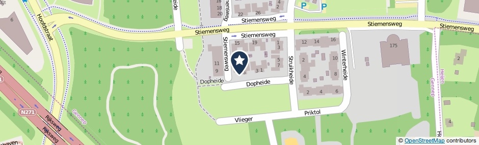 Kaartweergave Dopheide 7 in Gennep