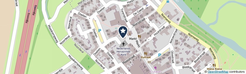 Kaartweergave Markt 2 in Gennep