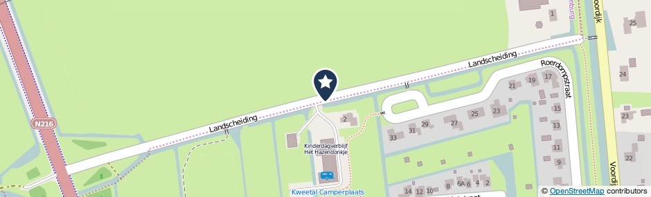 Kaartweergave Landscheiding in Giessenburg