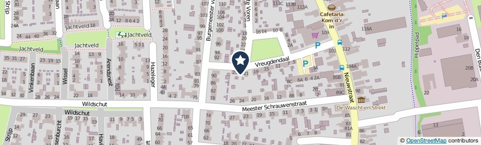 Kaartweergave Vreugdendaal 23 in Gilze