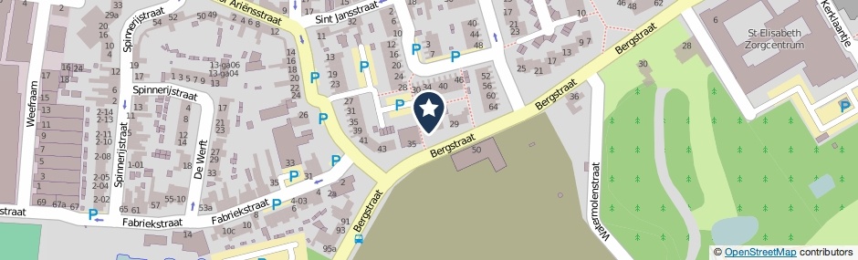 Kaartweergave Bergstraat 33 in Goirle