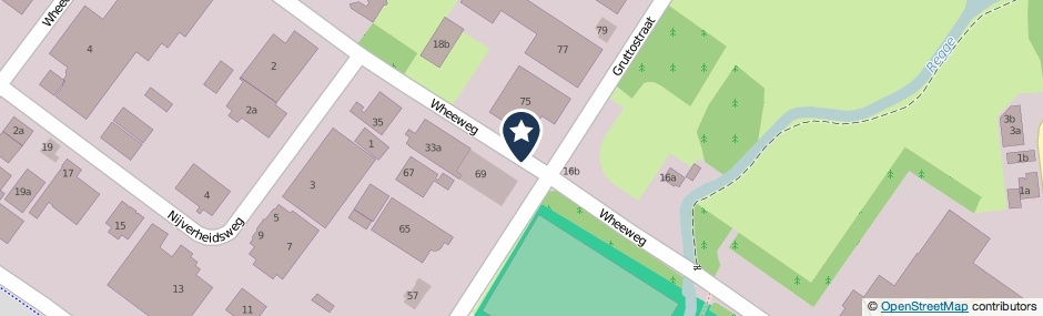 Kaartweergave Wheeweg in Goor