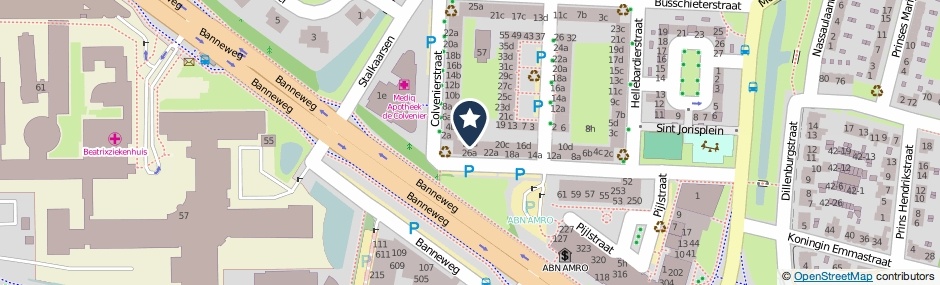 Kaartweergave Boogschutterstraat 26-D in Gorinchem