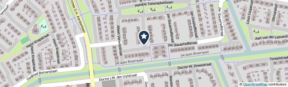 Kaartweergave Frederik Van Eedenstraat in Gorinchem