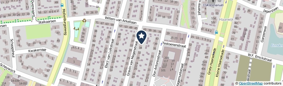 Kaartweergave Gravin Van Megenstraat 38 in Gorinchem