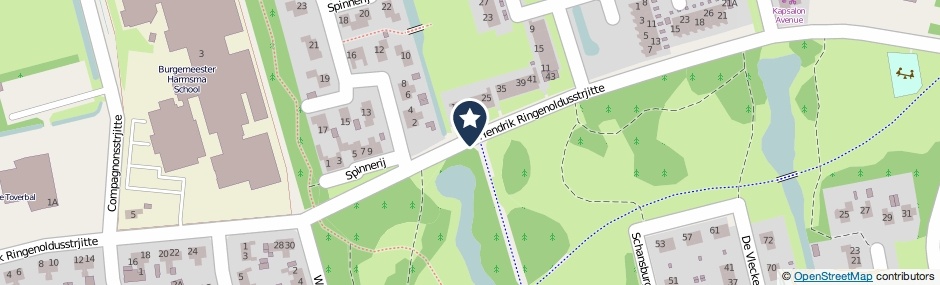 Kaartweergave H. Ringenoldusstrjitte in Gorredijk