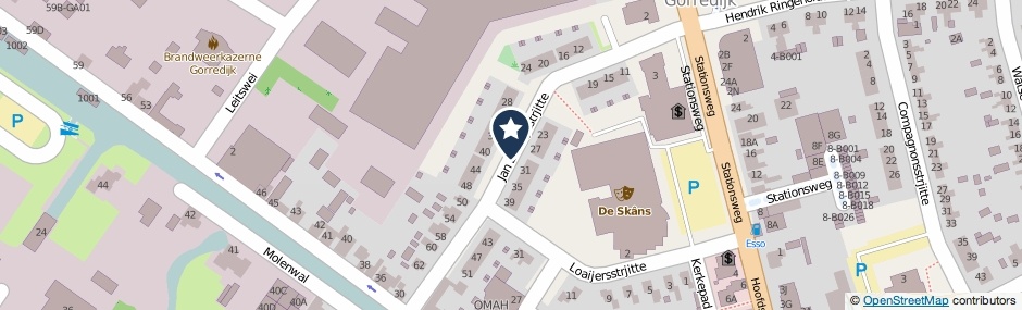 Kaartweergave Jan Eisengastrjitte in Gorredijk