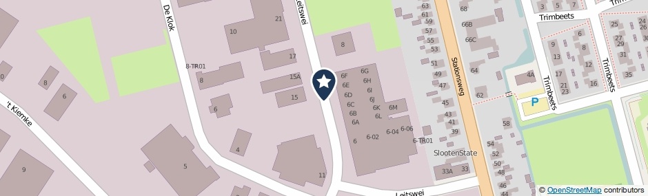 Kaartweergave Leitswei in Gorredijk