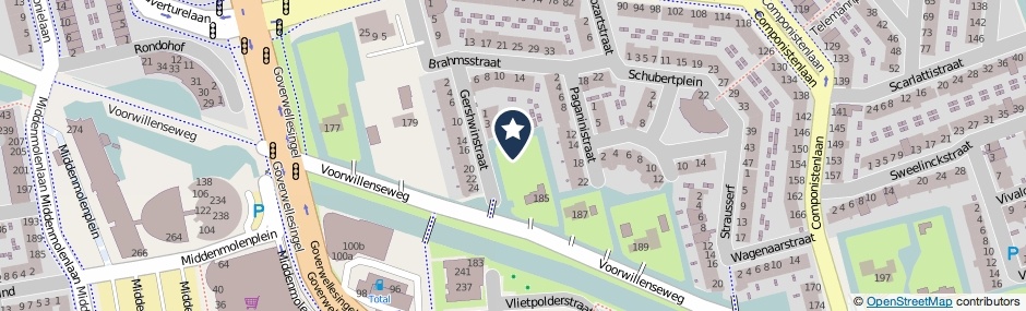 Kaartweergave Gershwinstraat 7 in Gouda