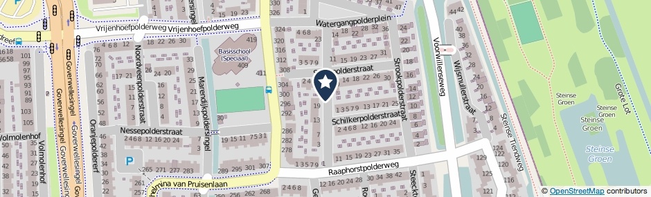 Kaartweergave Rietvinkpolderstraat in Gouda