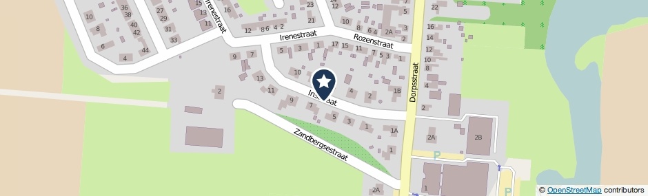 Kaartweergave Irisstraat in Graauw