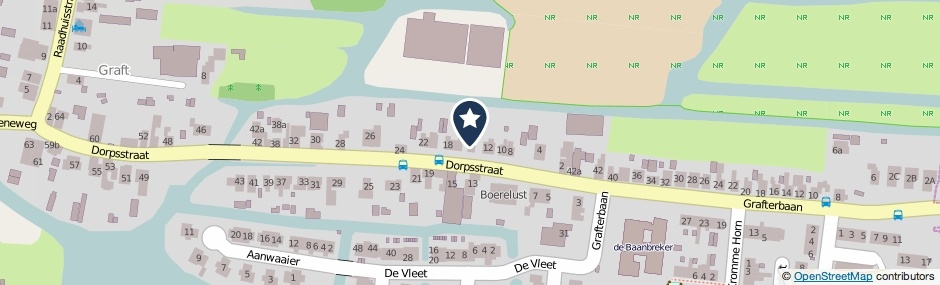 Kaartweergave Dorpsstraat 14 in Graft