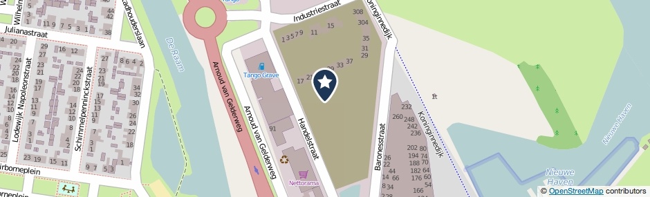 Kaartweergave Handelstraat 11 in Grave