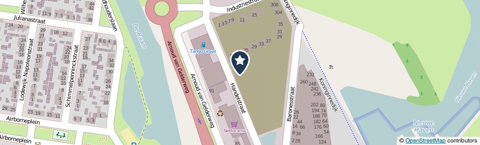 Kaartweergave Handelstraat 15 in Grave