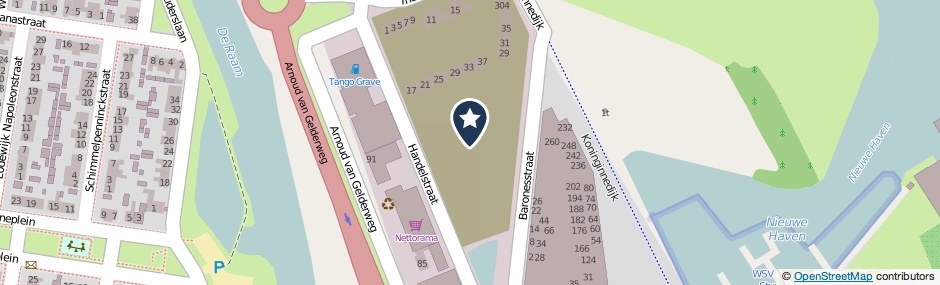 Kaartweergave Handelstraat 7 in Grave