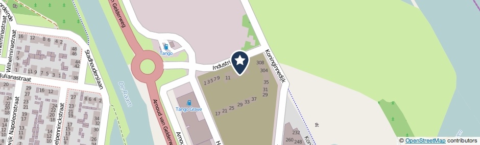 Kaartweergave Industriestraat 15 in Grave