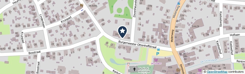 Kaartweergave Burgemeester Ottenhoffstraat 20 in Groesbeek