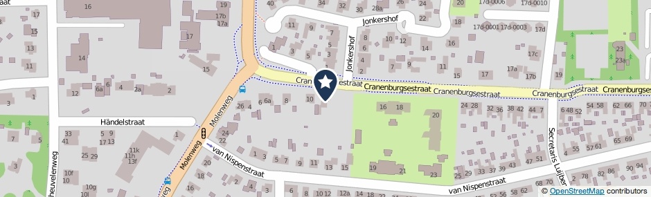 Kaartweergave Cranenburgsestraat 12 in Groesbeek