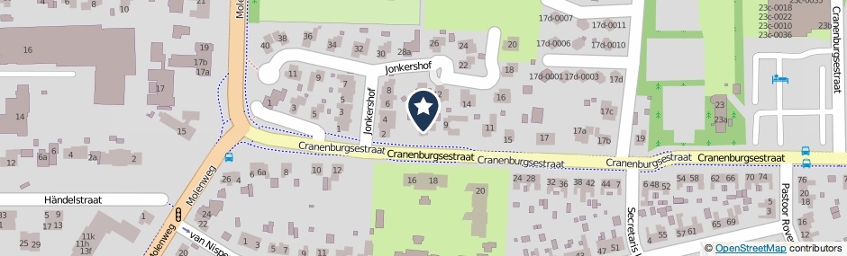 Kaartweergave Cranenburgsestraat 7 in Groesbeek
