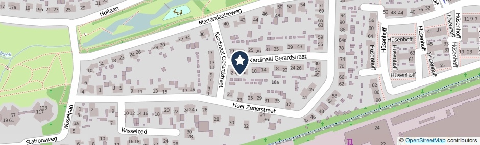 Kaartweergave Kardinaal Gerardstraat 6 in Groesbeek