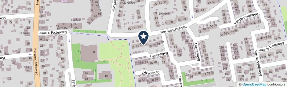 Kaartweergave Van Ruysdaelweg 22 in Groesbeek