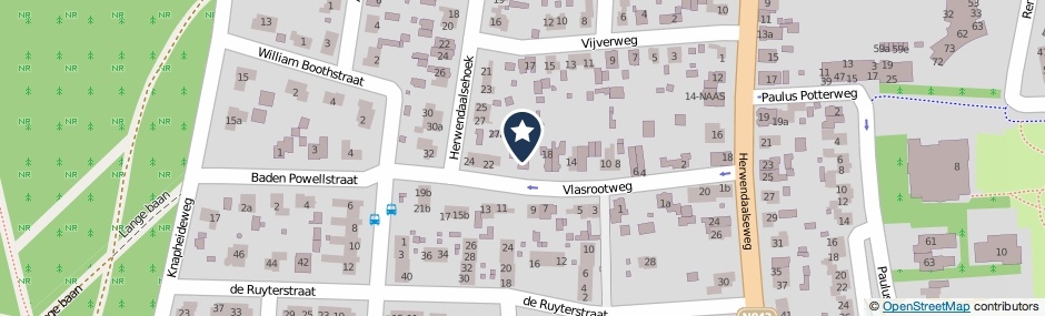 Kaartweergave Vlasrootweg 20 in Groesbeek