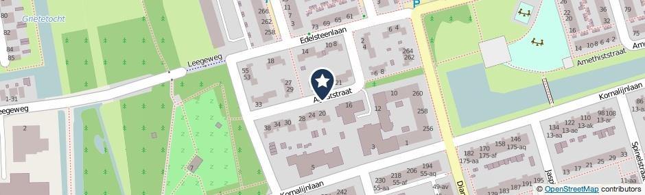 Kaartweergave Agaatstraat in Groningen