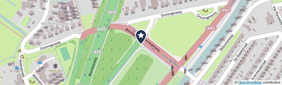 Kaartweergave Groningerweg in Groningen