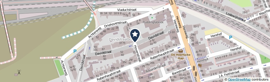 Kaartweergave Hovenstraat in Groningen